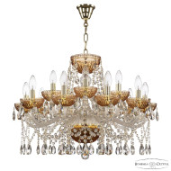 Подвесная люстра Bohemia Ivele Crystal 5413/10+5/240 G Amber/M-1G Подвесная люстра Bohemia Ivele Crystal 5413/10+5/240 G Amber/M-1G