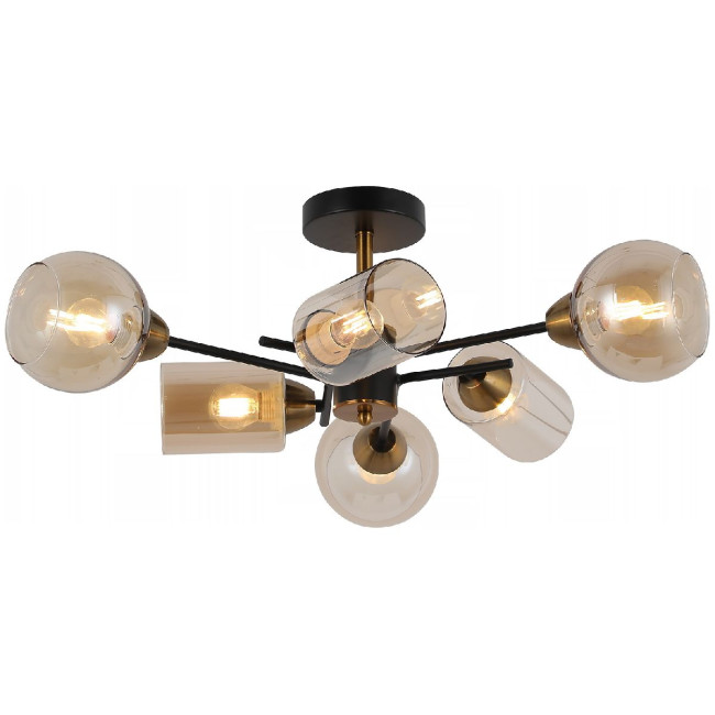 Люстра на штанге Illumico IL8243-6COU-79 BK GD