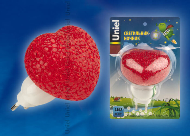 Настенный светодиодный светильник (10325) Uniel DTL-309-Сердечко/Red/1LED/0,1W Настенный светодиодный светильник (10325) Uniel DTL-309-Сердечко/Red/1LED/0,1W