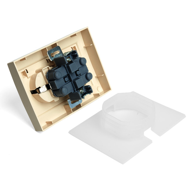 Розетка 2-местная с/з с крышкой Stekker Эрна PST16-9015-02 49137 Розетка 2-местная с/з с крышкой Stekker Эрна PST16-9015-02 49137