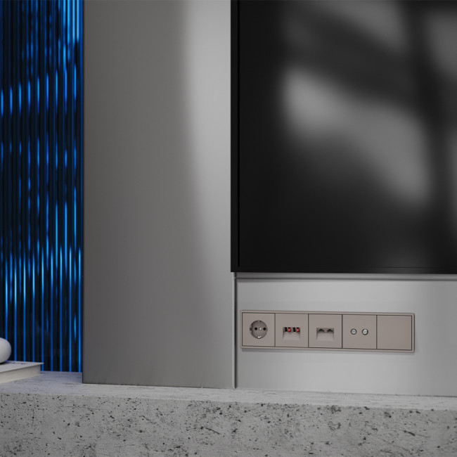 Накладка для розетки компьютерной двойной RJ45+RJ45 кат.6 Voltum S70 (капучино) VLS001414 Накладка для розетки компьютерной двойной RJ45+RJ45 кат.6 Voltum S70 (капучино) VLS001414