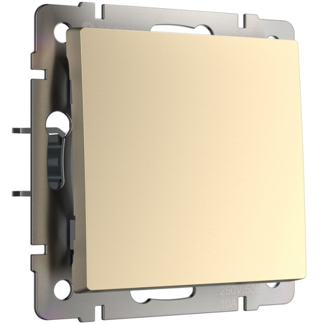 Выключатель одноклавишный проходной Werkel шампань W1112011 4690389157103 Выключатель одноклавишный проходной Werkel шампань W1112011 4690389157103