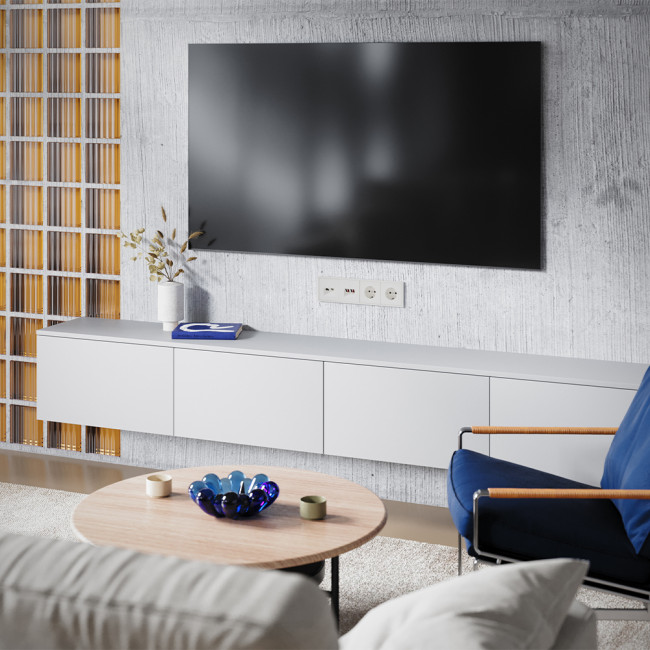 Накладка для розетки TV+RJ45 кат. 6 Voltum S70 (хлопок) VLS002713 Накладка для розетки TV+RJ45 кат. 6 Voltum S70 (хлопок) VLS002713