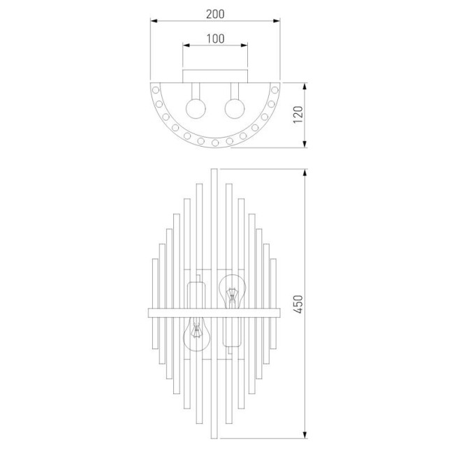Настенный светильник Bogates Allure 355/2 Настенный светильник Bogates Allure 355/2