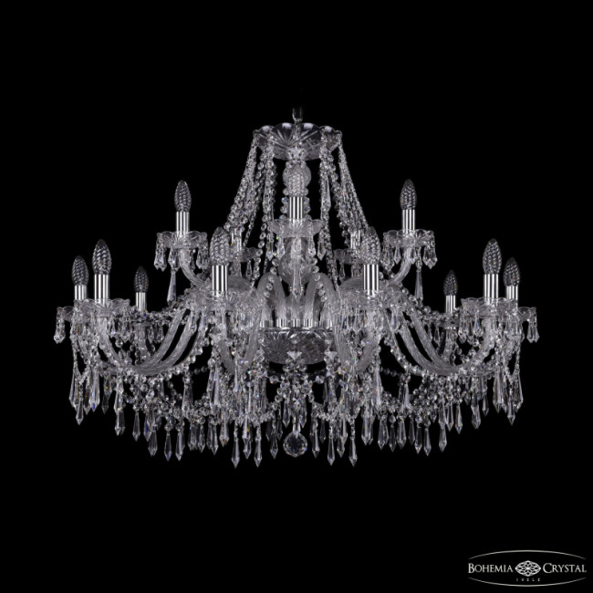 Подвесная люстра Bohemia Ivele Crystal 1403/10+5/360 Ni Подвесная люстра Bohemia Ivele Crystal 1403/10+5/360 Ni