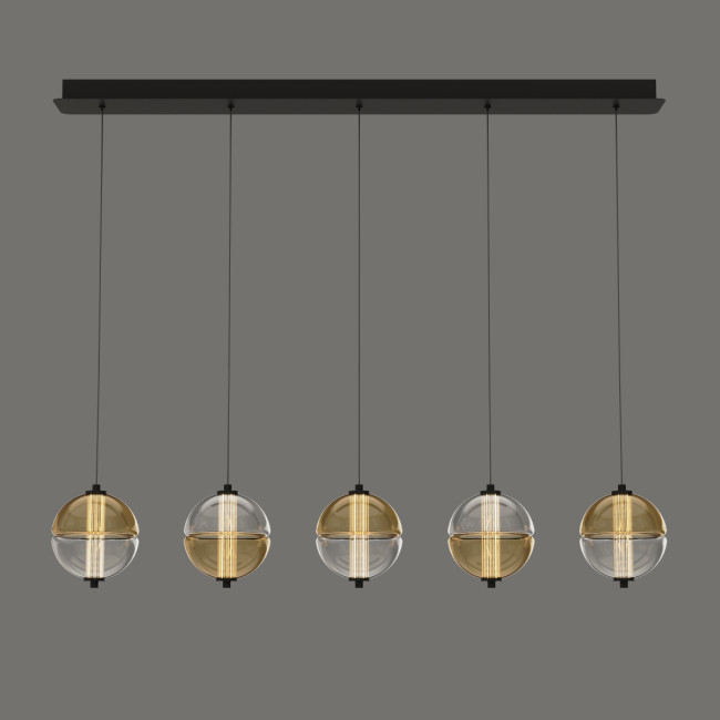 Подвесной светильник MD24022079-5B black/amber Подвесной светильник MD24022079-5B black/amber