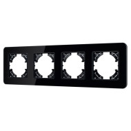 Рамка на 4 поста стеклянная Arlight FRM-OMALI-GS-4-BK 049701