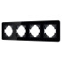 Рамка на 4 поста стеклянная Arlight FRM-OMALI-GS-4-BK 049701