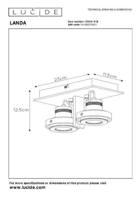 Спот Lucide Landa 17906/11/12 Спот Lucide Landa 17906/11/12