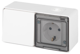 Блок розетка с выключателем Эра 11-7501-01 Б0063288 Блок розетка с выключателем Эра 11-7501-01 Б0063288