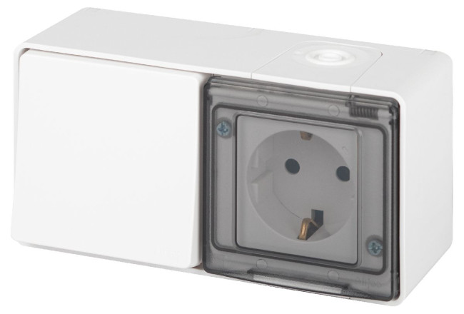 Блок розетка с выключателем Эра 11-7501-01 Б0063288 Блок розетка с выключателем Эра 11-7501-01 Б0063288