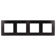 Рамка 4-постовая ЭРА 12 сатин черный 12-5104-06 Б0052534