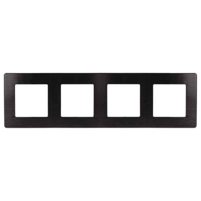 Рамка 4-постовая ЭРА 12 сатин черный 12-5104-06 Б0052534