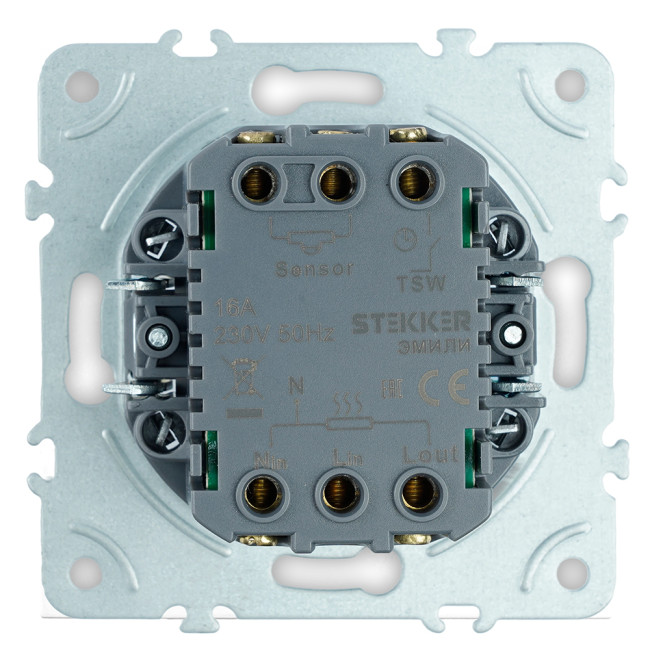 Терморегулятор механический Stekker Эмили RSW00-5120-01 белый фарфор, soft touch 50711
