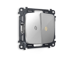 Комплект механизма 2-кл выключателя с подсветкой Ambrella Volt Omega MO404010