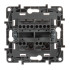 Переключатель двухклавишный Legrand Etika 10A 250V антрацит 672612