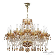 Подвесная люстра Bohemia Ivele Crystal 5413/10+5/240 G Amber/M-1G K721 Подвесная люстра Bohemia Ivele Crystal 5413/10+5/240 G Amber/M-1G K721