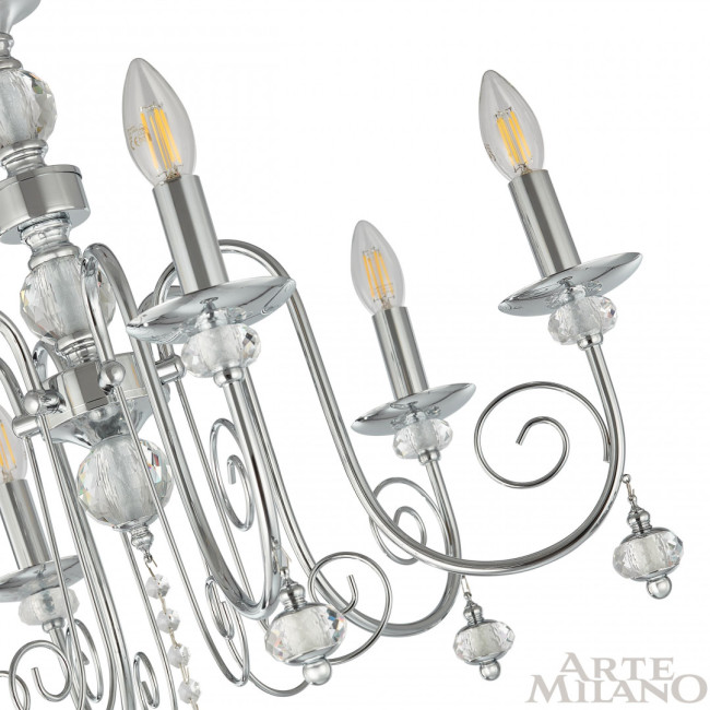 Подвесная люстра Arte Milano 346109/6 CR Подвесная люстра Arte Milano 346109/6 CR