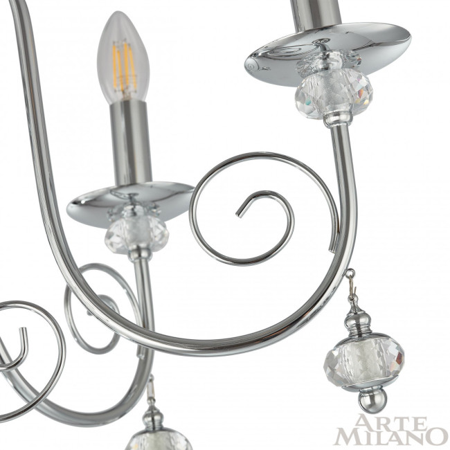 Подвесная люстра Arte Milano 346109/6 CR Подвесная люстра Arte Milano 346109/6 CR