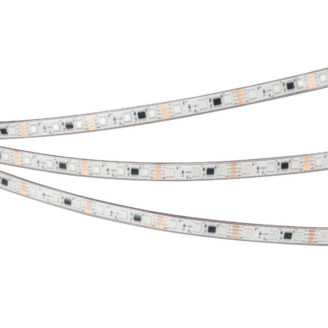 Светодиодная герметичная лента Arlight SPI-PFS-B60-12mm 12V RGB-PX3-BPT (12 W/m, IP68, 5060, 5m) 039177