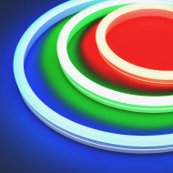 Светодиодная герметичная лента Arlight MOONLIGHT-SIDE-B84-12x24mm 24V RGB (12 W/m, IP68, 5m, wire x2) 042751