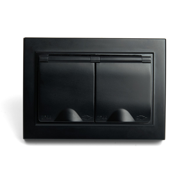 Розетка 2-местная с/з с крышкой Stekker Эрна PST16-9015-03 49138 Розетка 2-местная с/з с крышкой Stekker Эрна PST16-9015-03 49138