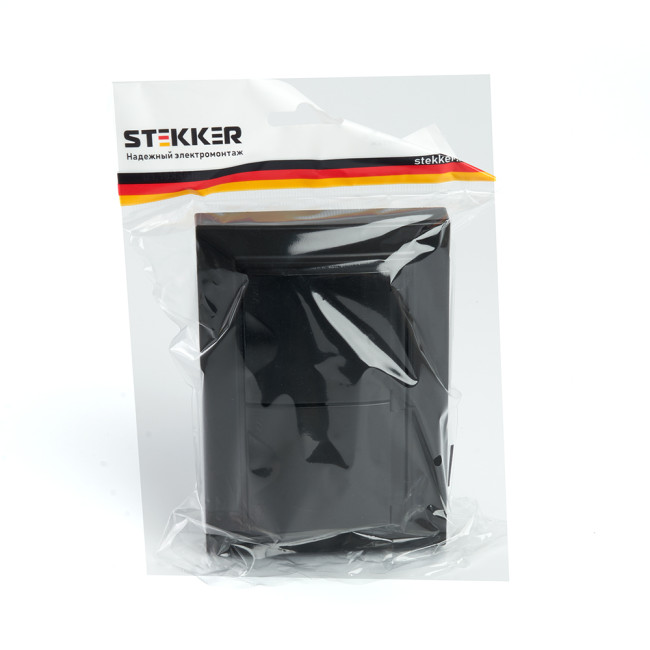 Розетка 2-местная с/з с крышкой Stekker Эрна PST16-9015-03 49138 Розетка 2-местная с/з с крышкой Stekker Эрна PST16-9015-03 49138