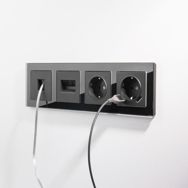 Розетка Werkel Ethernet RJ-45 черный матовый W1181008 4690389156946 Розетка Werkel Ethernet RJ-45 черный матовый W1181008 4690389156946