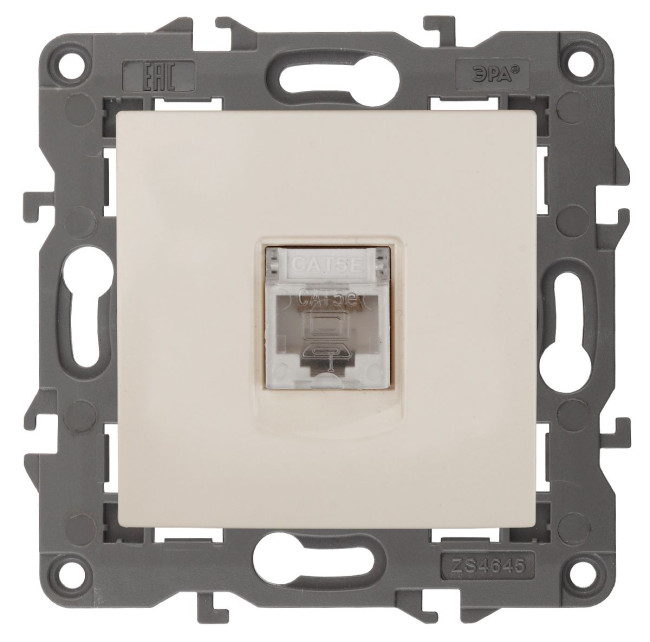 Розетка RJ45 Эра 14-3107-02 Б0034303 Розетка RJ45 Эра 14-3107-02 Б0034303