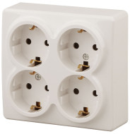 Розетка 2P+E Schuko со шторками Эра 11-2211-02 Б0020710
