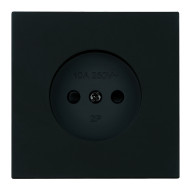 Розетка 1-местная с защитной шторкой (механизм) Stekker б/з Мия 250В 16А RST16-3109-05 черный бархат 50453