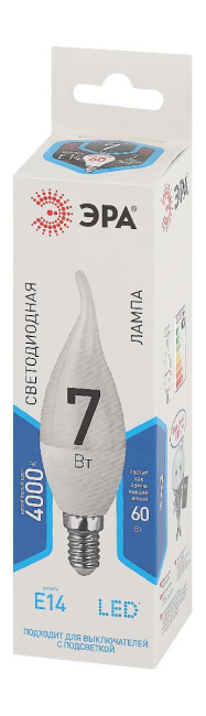 Лампа светодиодная Эра E14 7W 4000K LED BXS-7W-840-E14 Б0028483 Лампа светодиодная Эра E14 7W 4000K LED BXS-7W-840-E14 Б0028483