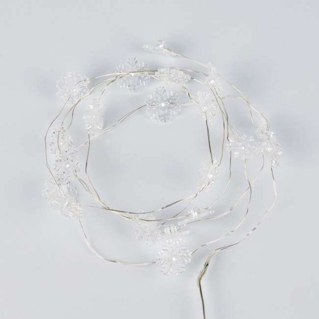 Гирлянда Uniel ULD-S1900-020/STB/2AA WHITE IP20 SNOWFLAKES MINI Гирлянда Uniel ULD-S1900-020/STB/2AA WHITE IP20 SNOWFLAKES MINI