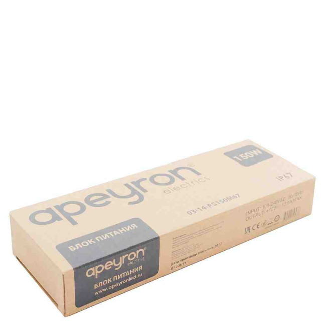 Блок питания Apeyron 12В 150 Вт IP67 12,5А 03-14 Блок питания Apeyron 12В 150 Вт IP67 12,5А 03-14