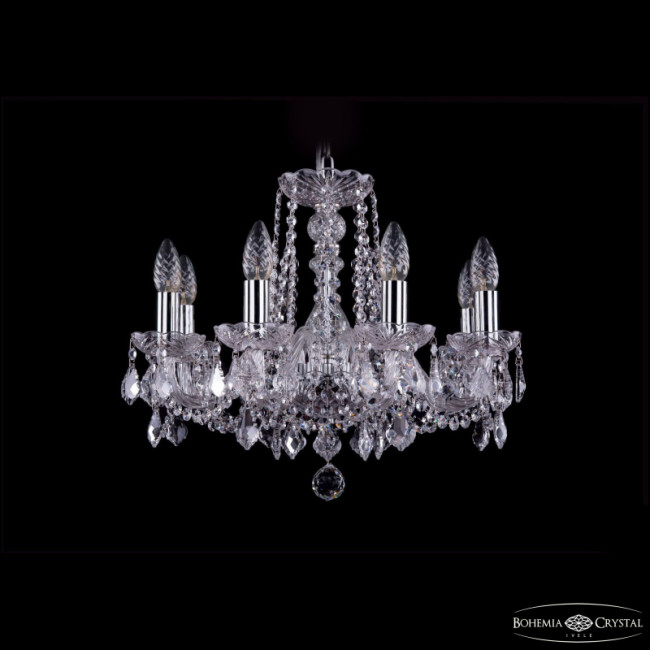 Подвесная люстра Bohemia Ivele Crystal 1402/8/160 Ni Leafs Подвесная люстра Bohemia Ivele Crystal 1402/8/160 Ni Leafs