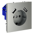 Розетка с USB, А+А Voltum S70 VLS040405 (сталь)