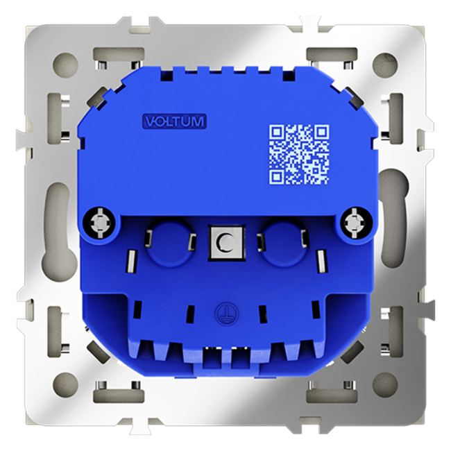 Розетка с USB, А+А Voltum S70 VLS040405 (сталь)