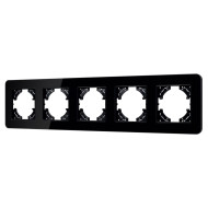 Рамка на 5 постов стеклянная Arlight FRM-OMALI-GS-5-BK 049705