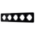 Рамка на 5 постов стеклянная Arlight FRM-OMALI-GS-5-BK 049705 Рамка на 5 постов стеклянная Arlight FRM-OMALI-GS-5-BK 049705
