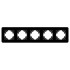 Рамка на 5 постов стеклянная Arlight FRM-OMALI-GS-5-BK 049705 Рамка на 5 постов стеклянная Arlight FRM-OMALI-GS-5-BK 049705