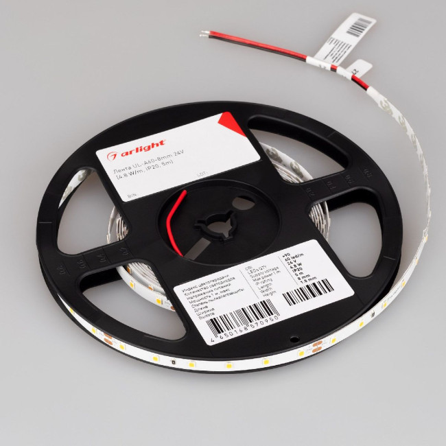 Светодиодная лента Arlight UL-A60-8mm 24V Warm3500 (7.2 W/m, IP20, 5m) 050585 Светодиодная лента Arlight UL-A60-8mm 24V Warm3500 (7.2 W/m, IP20, 5m) 050585