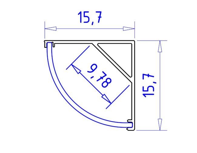 Алюминиевый угловой профиль Ambrella Light Alum Profile GP2100AL Алюминиевый угловой профиль Ambrella Light Alum Profile GP2100AL