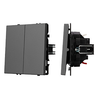 Механизм звонкового выключателя двухклавишный Arlight SWT-NOBE-MKR2-SFPL-GR (230V, 10A) (Серый базальт) 061740 Механизм звонкового выключателя двухклавишный Arlight SWT-NOBE-MKR2-SFPL-GR (230V, 10A) (Серый базальт) 061740