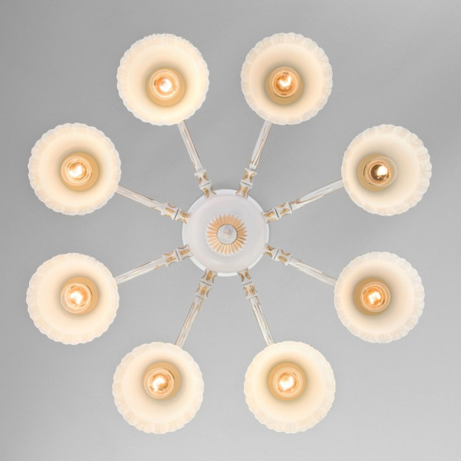 Люстра на штанге Eurosvet 60107/8 белый с золотом