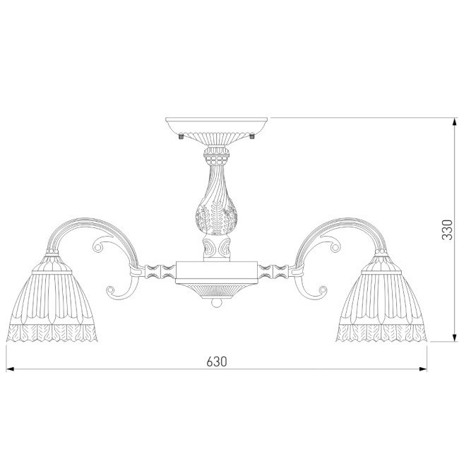 Люстра на штанге Eurosvet 60107/8 белый с золотом