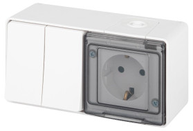 Блок розетка с выключателем Эра 11-7502-01 Б0063270 Блок розетка с выключателем Эра 11-7502-01 Б0063270