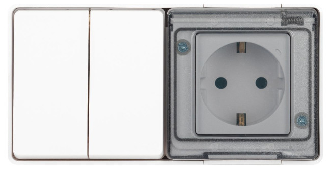 Блок розетка с выключателем Эра 11-7502-01 Б0063270 Блок розетка с выключателем Эра 11-7502-01 Б0063270