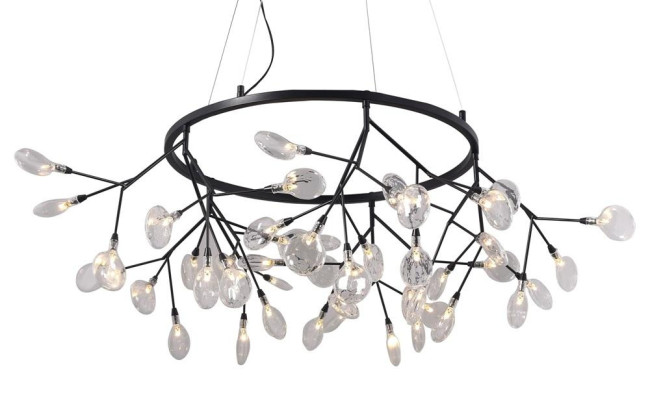 Подвесная светодиодная люстра Crystal Lux Evita SP45 D BLack/Transparent Подвесная светодиодная люстра Crystal Lux Evita SP45 D BLack/Transparent