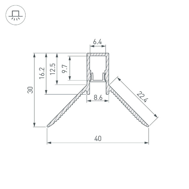 Алюминиевый профиль Arlight DECORE-S6-INT-COMFORT-2000 ANOD внутренний 043161 Алюминиевый профиль Arlight DECORE-S6-INT-COMFORT-2000 ANOD внутренний 043161