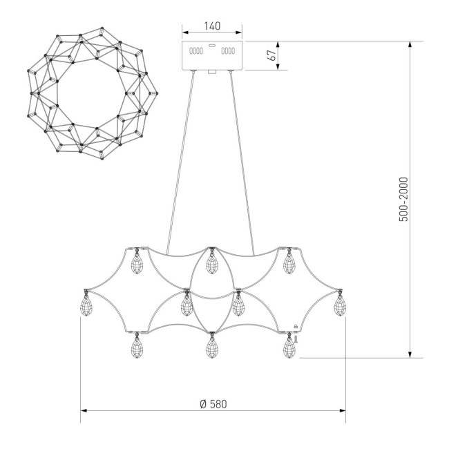 Подвесная люстра Bogate's Sonet 90401 LED a072115 Подвесная люстра Bogate's Sonet 90401 LED a072115